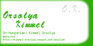 orsolya kimmel business card